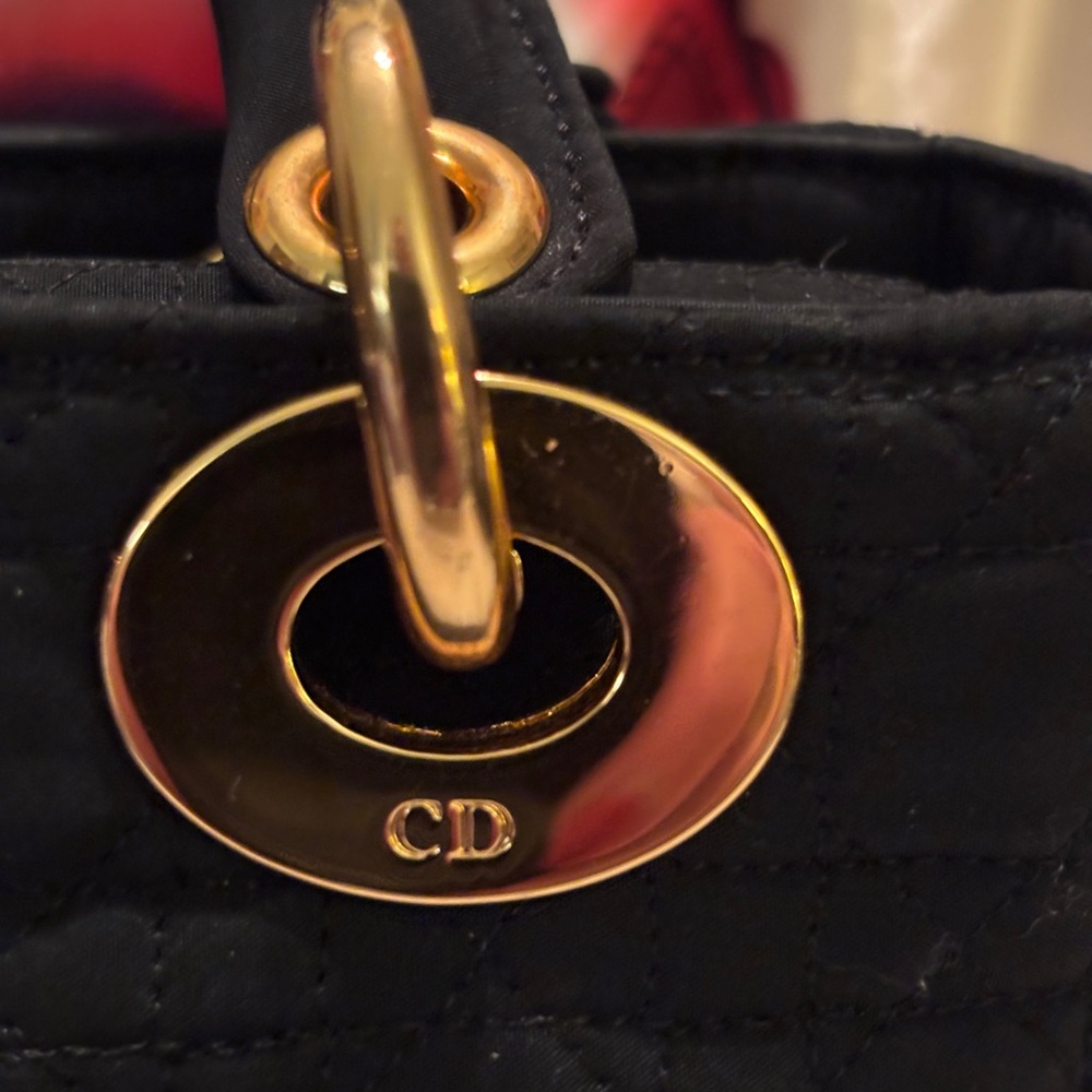 Beautiful vintage mini Lady Dior Cannage nylon two way bag with COA. - Picture 7 of 16